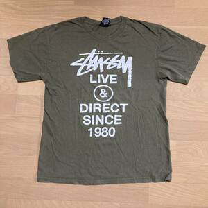 Mサイズ　カーキ　オリーブ　ステューシー　stussy tシャツ　中古　古着