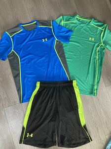 アンダーアーマー　UNDER ARMOUR Tシャツ2枚＆短パンセット　サイズMD 各種スポーツやトレーニングに