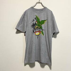 アメリカ古着　NIKE　ナイキ　ガスパリラ海賊祭 プリントTシャツ　半袖Tシャツ　グレー コットン　【E50】