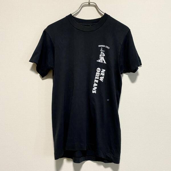 アメリカ古着　90s　90年代　ヴィンテージ　半袖Tシャツ　XS　ブラック　黒　【E121】