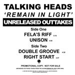 [MUSIC] 試聴即決★TALKING HEADS / 'REMAIN INLIGHT' UNRELEASED OUTTAKES (12)