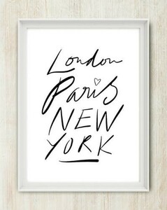 【ネコポス送料無料】THE LOVE SHOP | LONDON. PARIS. NEW YORK. | A4 アートプリント/ポスター