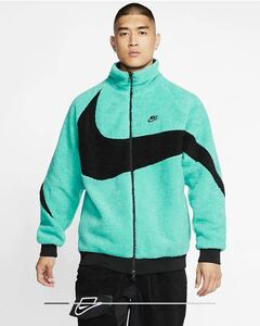 新品 国内正規品 NIKE REVERSIBLE BIG SWOOSH BOA JACKET BQ6546-301 Mサイズ ハイパージェイド ナイキ ボアジャケット 2019モデル atmos