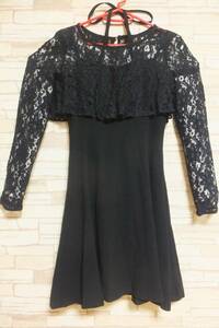  used * beautiful goods [ made in Japan formal party dress 9 number black ] (M~L corresponding ) One-piece cardigan 3 point set wedding two next .. see ..