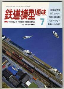 【d5684】87.7 鉄道模型趣味／Nゲージ・なのはな、近鉄小型車3編成、Nゲージレイアウト、電機キットの組立、…