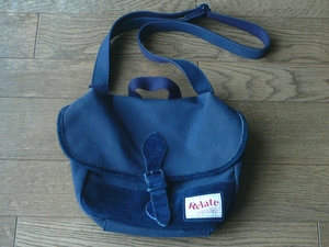 Relate made in Japan cotton canvas shoulder bag navy navy blue 