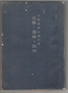 ◎送料無料◆ 作戦要務令 攻撃ノ図解ト説明　昭和17年 ◆カラー折込図解多数！