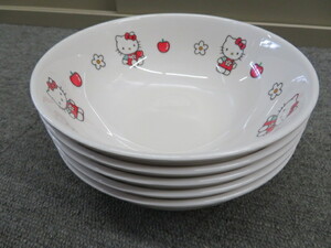  Sanrio new Kitty ramen porcelain bowl 5 pieces go in melamin child tableware MC-11 Hello Kitty Kitty Japanese-style tableware la- men udon soup bowl store 14-29927