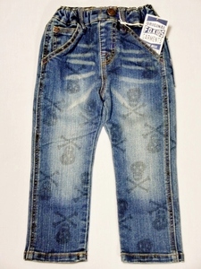 F.O.KIDS/ef*o-* Kids Skull рисунок стрейч Denim брюки *90cm