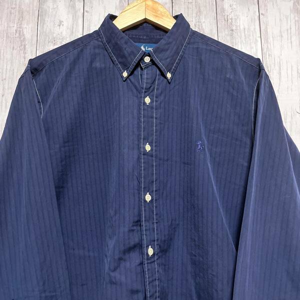 ラルフローレン Ralph Lauren 長袖シャツ ストライプシャツ メンズ ワンポイント サイズ17 XLサイズ 2-465