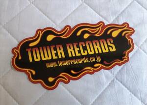 ☆レア・ステッカー☆ファイヤーフレームVer.☆「TOWER RECORDS（タワーレコード）」ロゴステッカー【非売品】