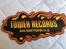 ☆レア・ステッカー☆ファイヤーフレームVer.☆「TOWER RECORDS（タワーレコード）」ロゴステッカー【非売品】_画像2