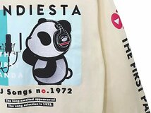 THE FIRST PANDAロングTシャツ◆PANDIESTA JAPAN ナチュラルＭサイズ 592350 パンディエスタジャパン パンダ 刺繍 長袖 ロンT_画像4