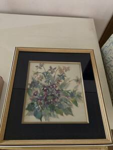  unusual peace work * Europe and America collector interval . attention. artist [Masahiro Narita]... picture ( frame . with autograph ) Thema [ violet ]
