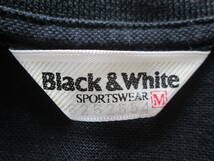 *　ブラック＆ホワイト　Black＆White　ポロシャツ　半袖　日本製　レディース　コットン　スポーツウェア　カジュアル　ヨークシャテリア_画像5