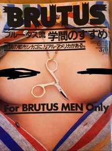 ▼希少 BRUTUS ブルータス 1983年 no.67 ブルータス流学問のすすめ　伝説の都市シカゴにリアル・アメリカがある　80年代 古BR 送料無料③