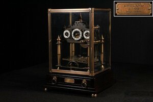 ☆皇帝☆アンティーク　ゼンマイ式　ボール置時計　ENGLAND製 1709 No.086　ガラスケース付　機械式置時計