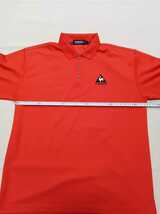 【中古品】le coq sportif golf　ルコックスポルティフゴルフ　メンズゴルフウェア　オレンジ　半袖ポロシャツ　メンズサイズＬ_画像4