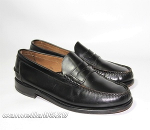 フローシャイム FLORSHEIM FLS Berkley ペニー ローファー 黒 ブラック レザー 本革 7.5 EEE サイズ 約25.5cm 中古 美品