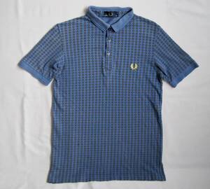 FRED PERRY フレッドペリー 　ポロシャツ　柄　　ポルトガル製　３８