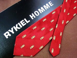!27859C! superior article [ embroidery dog .. animal pattern ]liki L [RYKIEL] necktie 