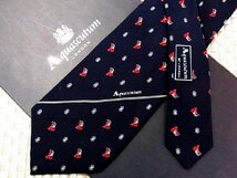 ♪28164C♪良品【鳥 宝石 柄】アクアスキュータム【Aquascutum】ネクタイ_画像1