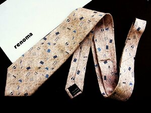 !5976D! состояние товар среднего качества [ сумка сумка рисунок ] Renoma [renoma] галстук 