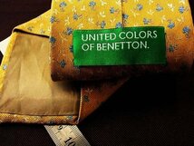 ♪2707D♪状態並品【花 小花 植物 柄】ベネトン【BENETTON】ネクタイ_画像2