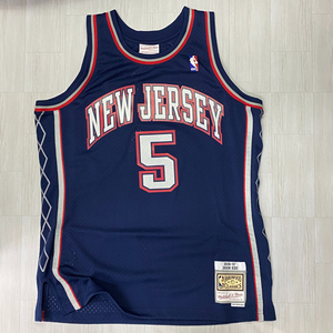 正規品 【M】 Mitchell＆Ness ミッチェル＆ネス NBA HWC ニュージャージーネッツ NETS ジェイソンキッド Jason Kidd ＃5 バスケシャツ 紺