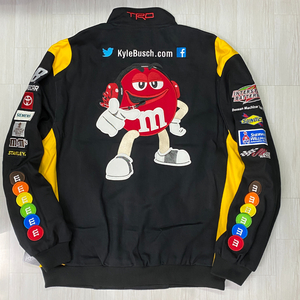 全米最強モータースポーツ 【S】 NASCAR ナスカー JHデザイン 2022限定 レーシングジャケット KYLE カイルブッシュ M&M's エムアンドエム