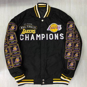 限定 【L】 JHデザイン LA Lakers ロサンゼルス レイカーズ NBA ファイナルズ チャンピオン 17Time リバーシブル スタジャン USA正規品