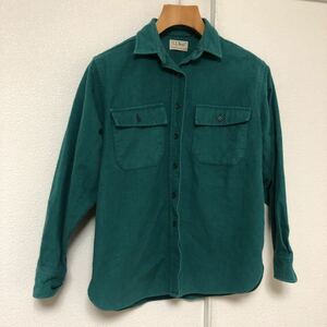 80sビンテージL.L.Bean LLビーン シャモアクロスシャツ　レディース古着女子