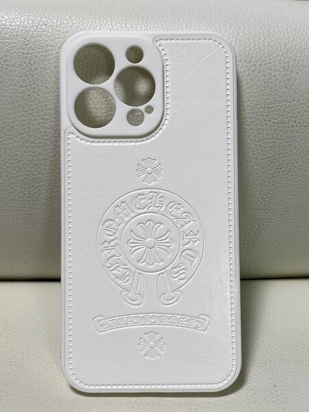 iphone13PROMAXスマホケース人気のホースシュー&クロス★白★ STYLISH&LUXURY!