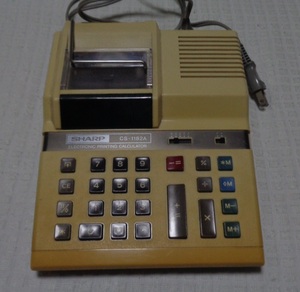 * retro *ZZZ* rare article [ calculator SHARP Compet CS-1182A approximately 23.5×18×5.5cm outlet type printer sharp ] Showa era Vintage that time thing present condition delivery 