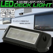 LED 作業灯 ウォールウォッシャー型 2835LED 42連 12V 24V対応 拡散型 トラック 荷室照明 デッキライト キャンピングカー P-562_画像1