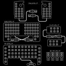 150系 プラド 後期 TX-Lパッケージ 5人乗り専用 ルームランプ キット 3000K 電球色 Cタイプ TRJ150 GRJ150 GRJ151 R-432_画像5