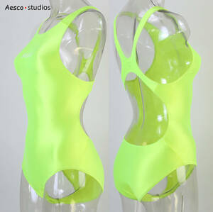 * postage included *JG-6 XL size new commodity! light green Aesco super lustre .... cosplay high leg full back Leotard swimsuit race queen 