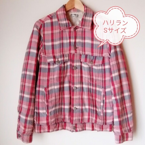 ハリウッドランチマーケット★チェックのGジャン風JKT★USED