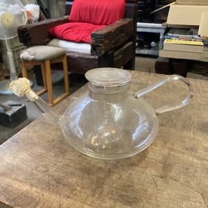  rare Germany made largish JENAER GLASS JENS Iena glass Vintage teapot old gala spot POT antique long-term keeping goods 
