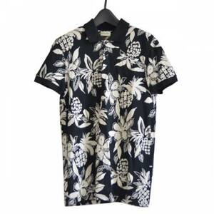 SAINT LAURENT PARIS sun rolan Paris pa-m tree total pattern polo-shirt R2A-19207X