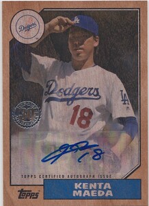 前田健太 2017 TOPPS '87 MAPLE WOOD AUTO /25 直筆サイン