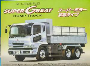  Aoshima 1/32 Mitsubishi Fuso Super Great dump super mirror specification cobolane installation not yet constructed big custom truck Giga 