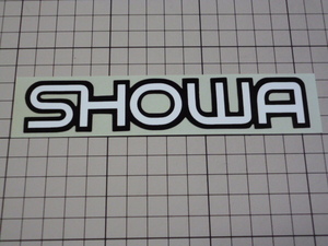  old Logo SHOWA sticker ( white / cutting letter /148×28mm) show wa suspension 