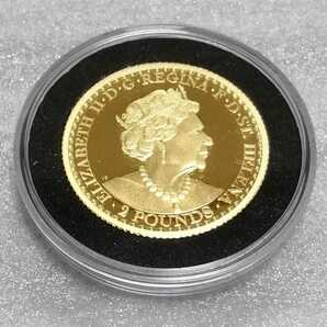 イギリス領 セントヘレナ 2021 ウナとライオン 金貨 1/4オンス オリジナル箱と証明書付きの画像5