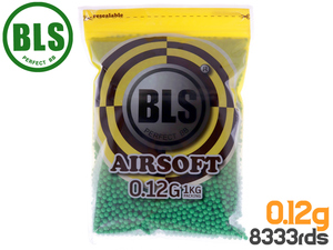 BLS-P-012G1KG　BLS Precision 精密プラスティックBB弾 0.12g 8333発(1kg)