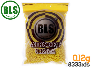 BLS-P-012Y1KG　BLS Precision 精密プラスティックBB弾 0.12g 8333発(1kg)