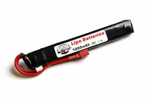 GP863C　人気のリポが安い！ G&P GP863C 7.4v 1200mAh (30C) リポ リチャージャブル・バッテリー(Cタイプ) マルイ・TOP・KSCなど