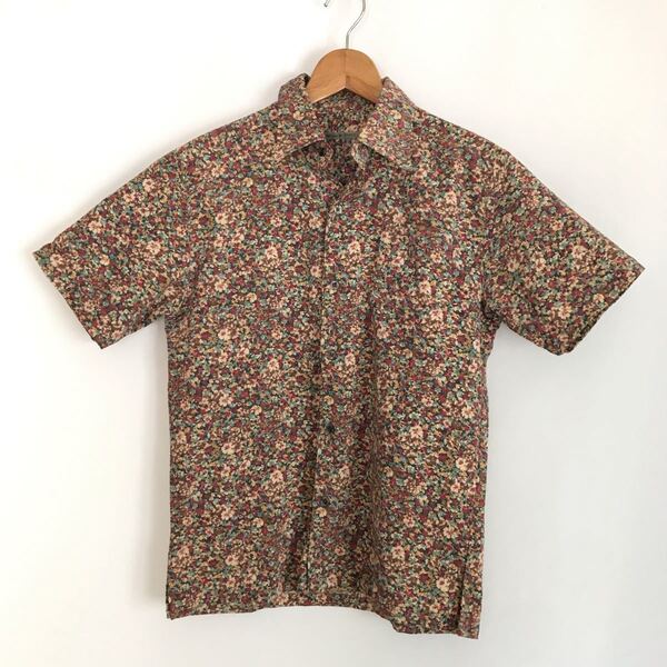 【美品】Changing Times 小花柄半袖シャツ メンズM