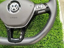 ★ABA-AWCHZ　VW ワーゲン　ポロ AW　令和1年　純正　ステアリング　スイッチ/パドル付　ハンドル　黒レザーx黒ステッチ　2G0 419 091★_画像7