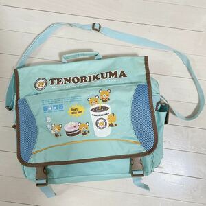 激レア　サンリオ　てのりくま　子ども用　メッセンジャーバッグ　ショルダーバッグ　水色　Sanrio Tenorikuma shoulder bag masyumaro cat